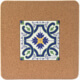 Portuguese green and blue tile in a cork frame EC-51506 | view 1