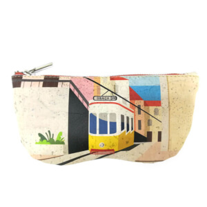 Cork glasses case with a tram image AP-27595