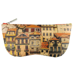 Cork glasses case with typical Portuguese houses image AP-27595