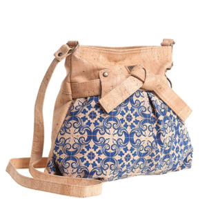 Cork bag with bow-tie and tile pattern MD-01515