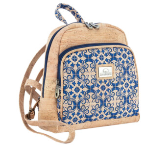 Cork backpack with traditional pattern
