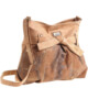 Cork bag with bow-tie and golden-brown pattern MD-01515