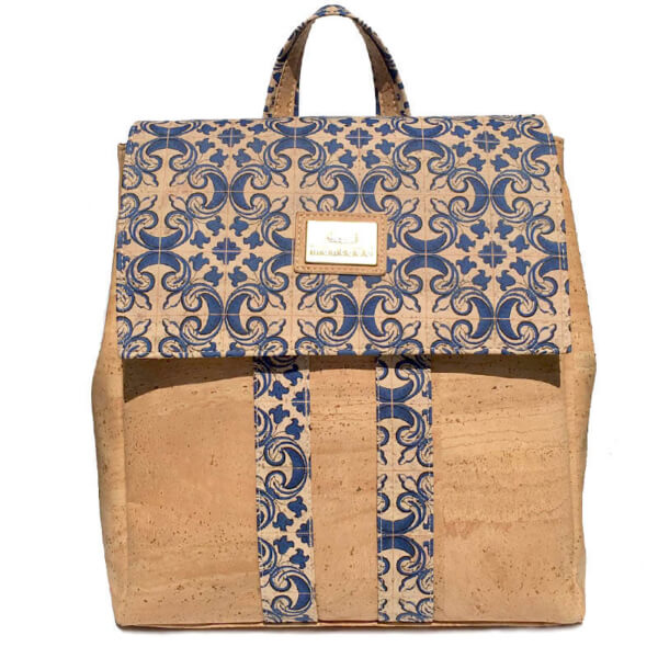Cork backpack with Portuguese Tiles pattern MD-03778 | view 1