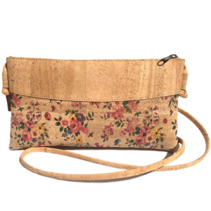 Cork crossbody bag with flower pattern MG-04294 | view 1