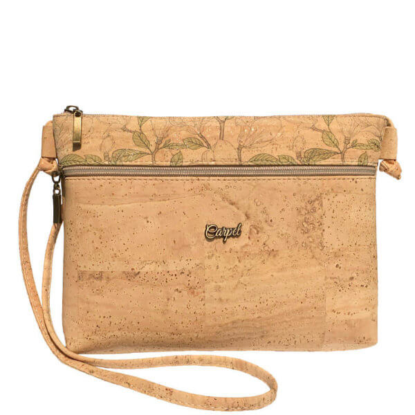 Cork crossbody bag with Magnolia flower pattern MG-04296 | view 1