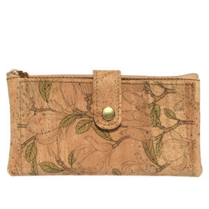 Cork cardholder wallet with flowers MG-22448 | view 1
