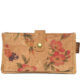 Cork mini wallet with flowers