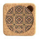 Cork coasters with tile pattern in cork box EC-50563 | view 1