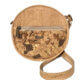 Cork crossbody round bag with golden-brown pattern MG-04417 | view 1