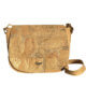 Cork crossbody flap bag with golden marble pattern MG-01822 | view 1