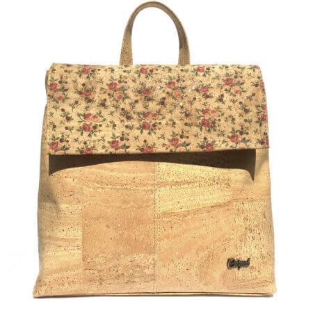 Cork backpack with flower pattern MG-03353 | view 1