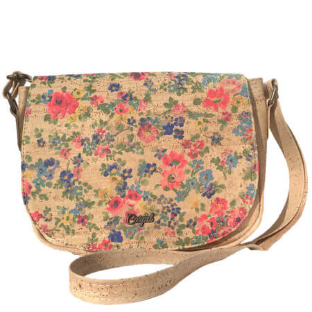 Cork bag with flower pattern MG-01822