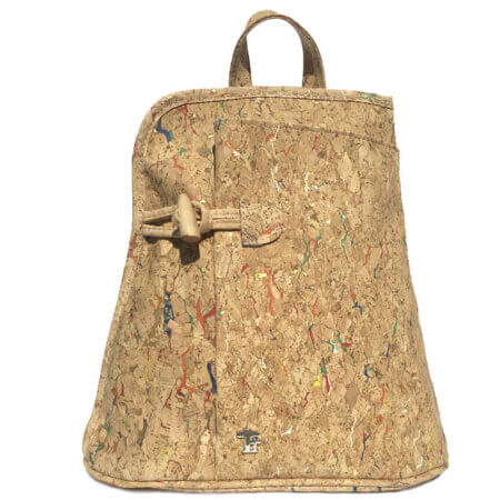 Cork backpack with button detail CD-03144