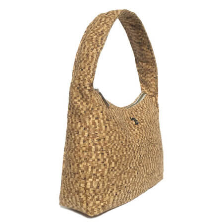 Shoulder bag in structured cork | view 2