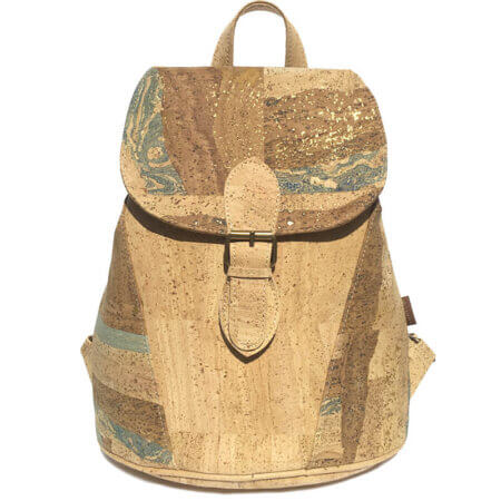 Cork backpack with coloful details | view 1