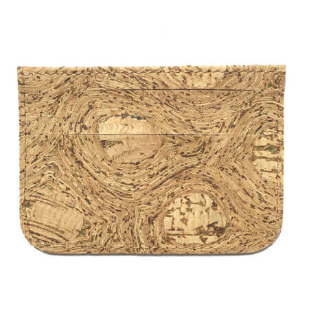 Cork cardholder with 3 slots each side